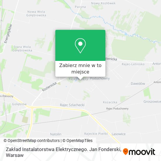 Mapa Zakład Instalatorstwa Elektrycznego. Jan Fonderski