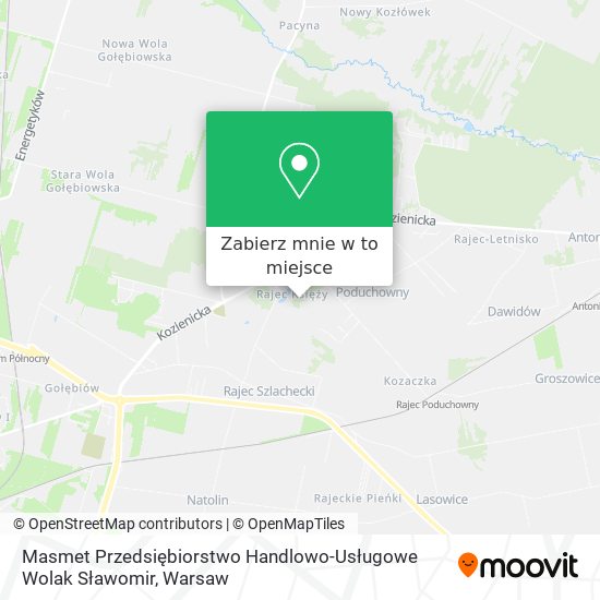 Mapa Masmet Przedsiębiorstwo Handlowo-Usługowe Wolak Sławomir