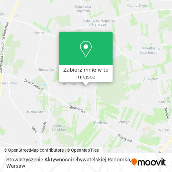 Mapa Stowarzyszenie Aktywności Obywatelskiej Radomka