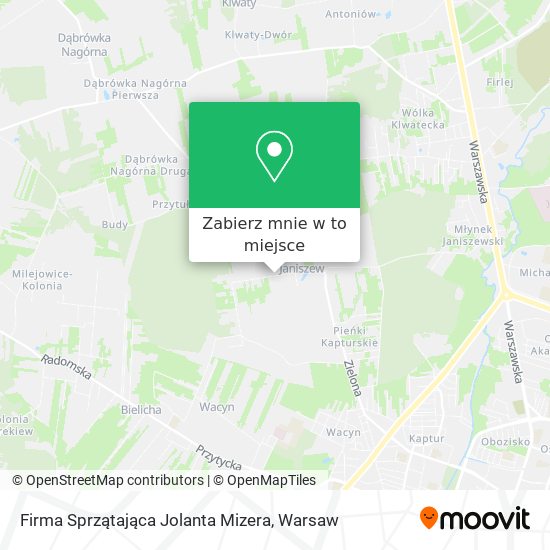 Mapa Firma Sprzątająca Jolanta Mizera