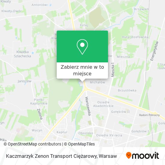 Mapa Kaczmarzyk Zenon Transport Ciężarowy