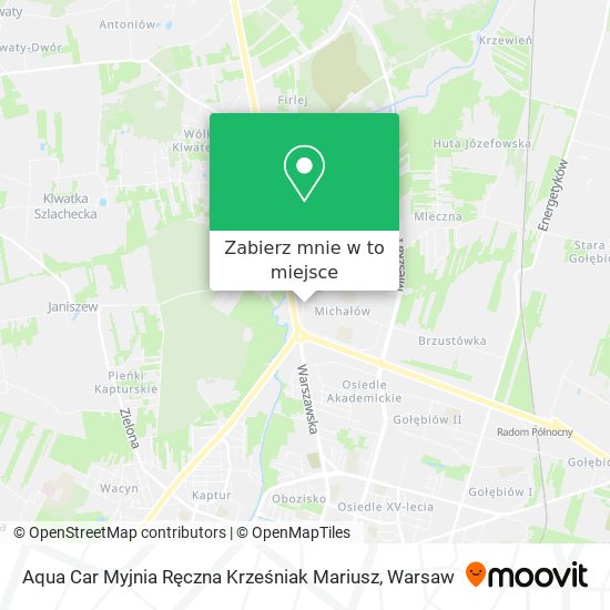 Mapa Aqua Car Myjnia Ręczna Krześniak Mariusz