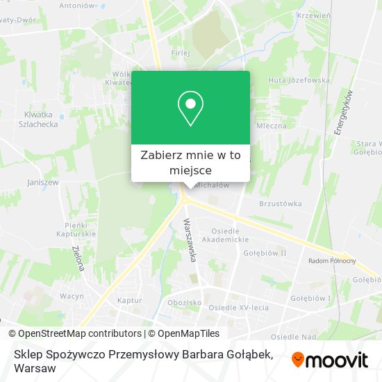 Mapa Sklep Spożywczo Przemysłowy Barbara Gołąbek