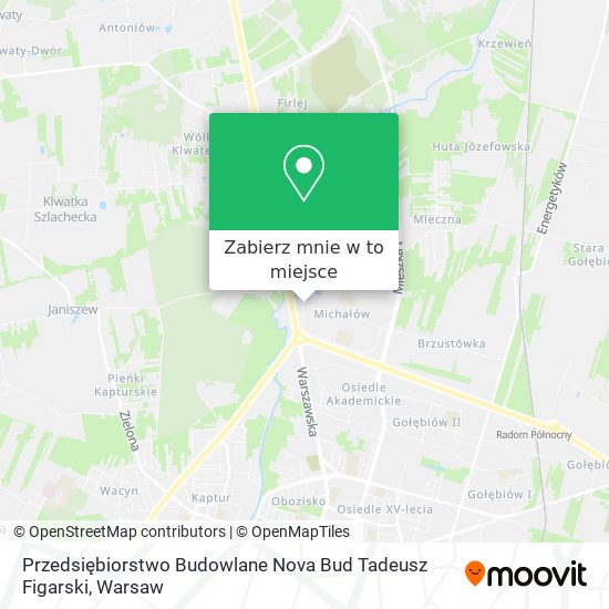 Mapa Przedsiębiorstwo Budowlane Nova Bud Tadeusz Figarski