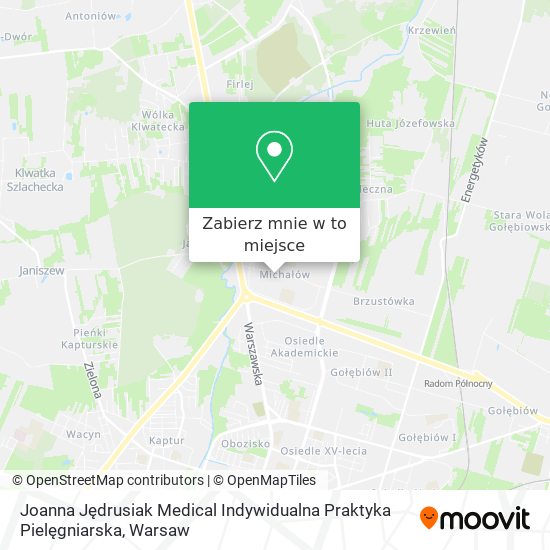 Mapa Joanna Jędrusiak Medical Indywidualna Praktyka Pielęgniarska