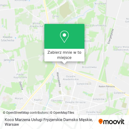 Mapa Koco Marzena Usługi Fryzjerskie Damsko Męskie