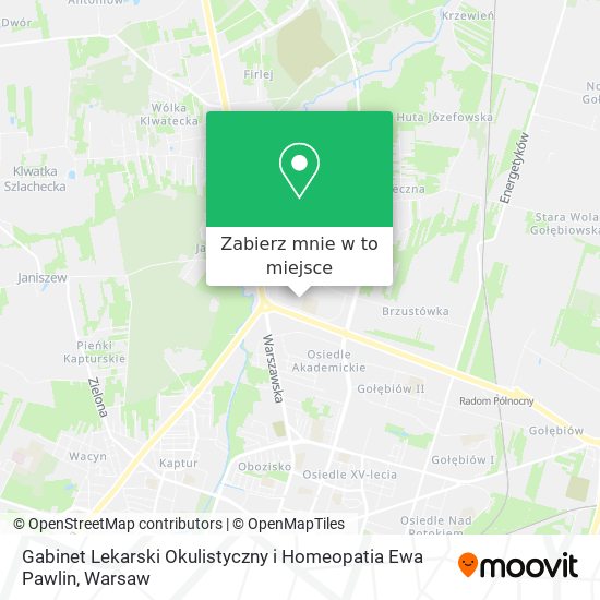 Mapa Gabinet Lekarski Okulistyczny i Homeopatia Ewa Pawlin