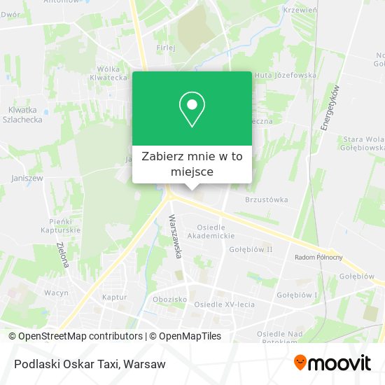 Mapa Podlaski Oskar Taxi