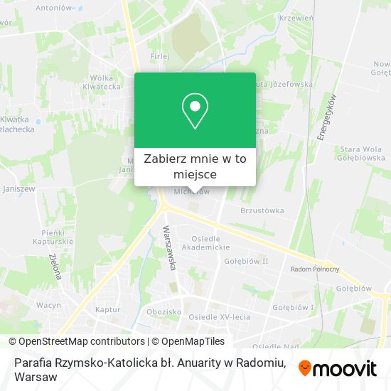 Mapa Parafia Rzymsko-Katolicka bł. Anuarity w Radomiu