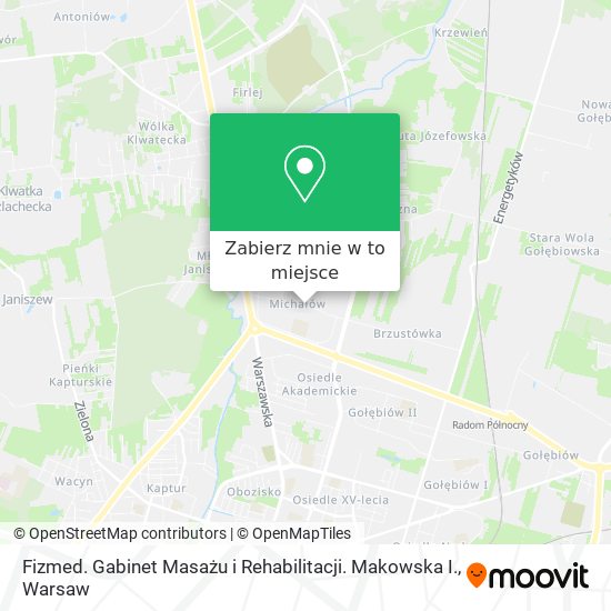 Mapa Fizmed. Gabinet Masażu i Rehabilitacji. Makowska I.