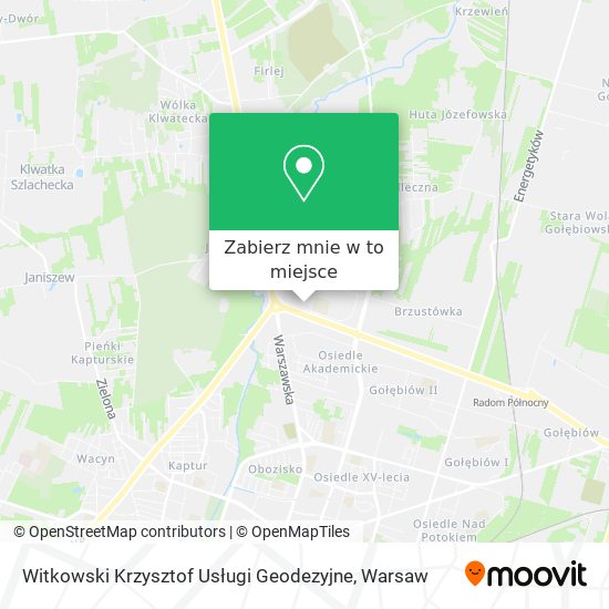 Mapa Witkowski Krzysztof Usługi Geodezyjne