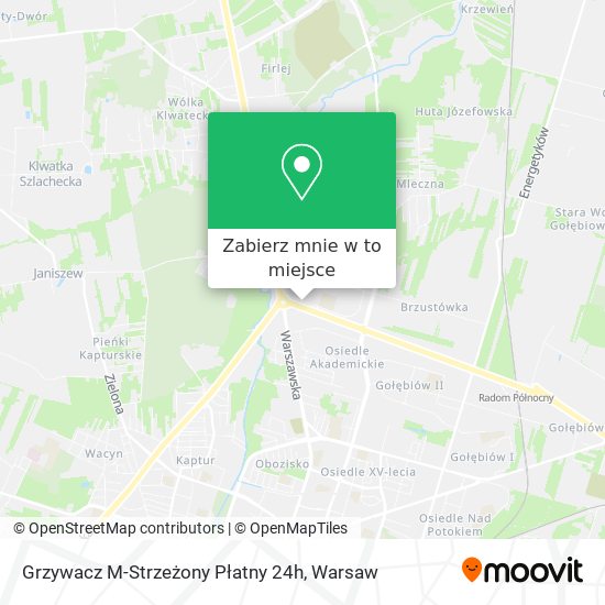 Mapa Grzywacz M-Strzeżony Płatny 24h