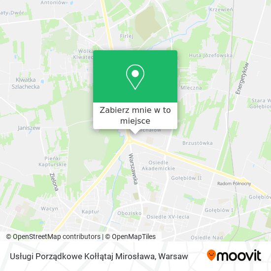 Mapa Usługi Porządkowe Kołłątaj Mirosława