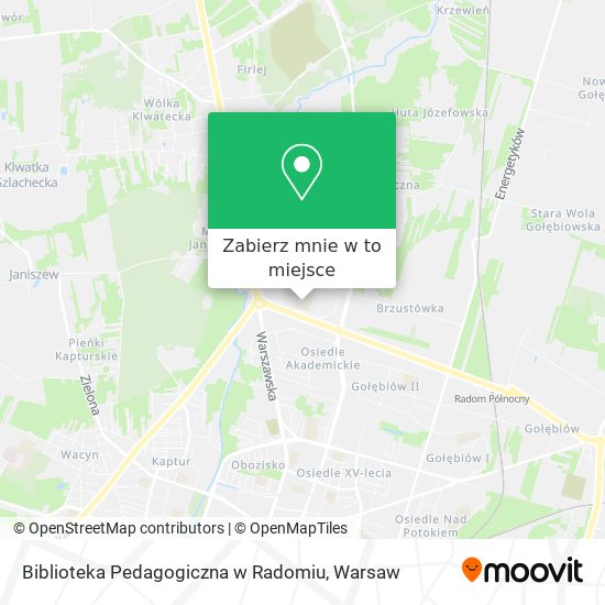 Mapa Biblioteka Pedagogiczna w Radomiu