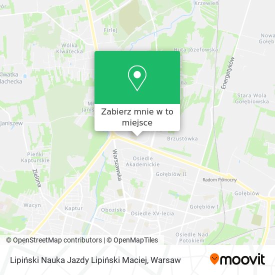 Mapa Lipiński Nauka Jazdy Lipiński Maciej