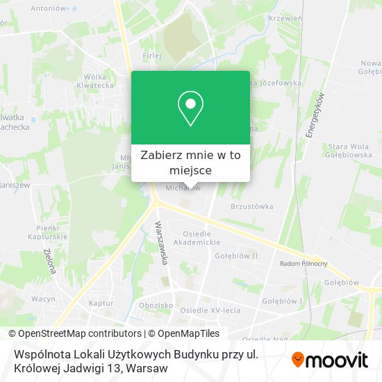 Mapa Wspólnota Lokali Użytkowych Budynku przy ul. Królowej Jadwigi 13