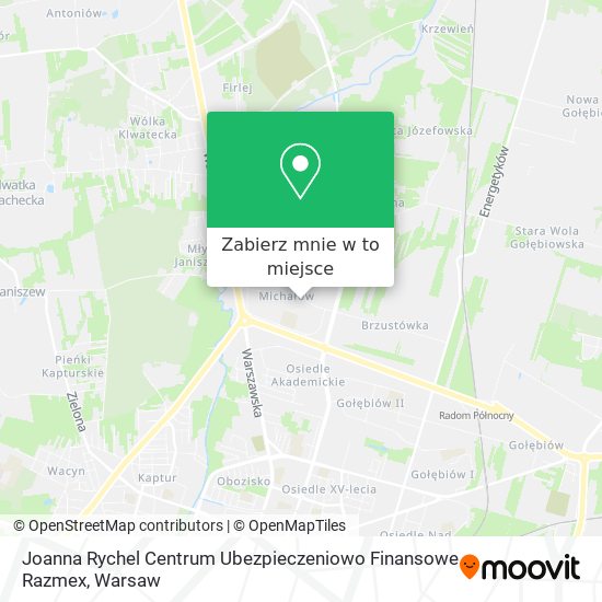 Mapa Joanna Rychel Centrum Ubezpieczeniowo Finansowe Razmex