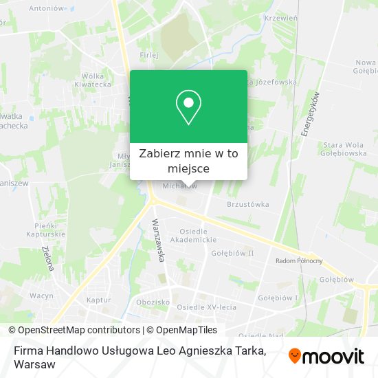 Mapa Firma Handlowo Usługowa Leo Agnieszka Tarka