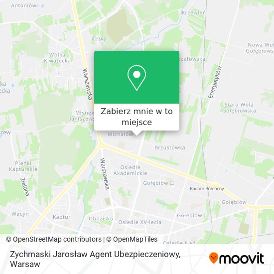 Mapa Zychmaski Jarosław Agent Ubezpieczeniowy