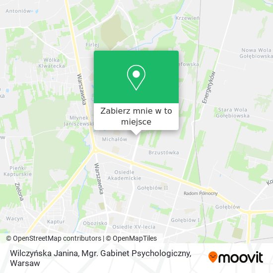 Mapa Wilczyńska Janina, Mgr. Gabinet Psychologiczny