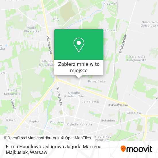 Mapa Firma Handlowo Uslugowa Jagoda Marzena Majkusiak