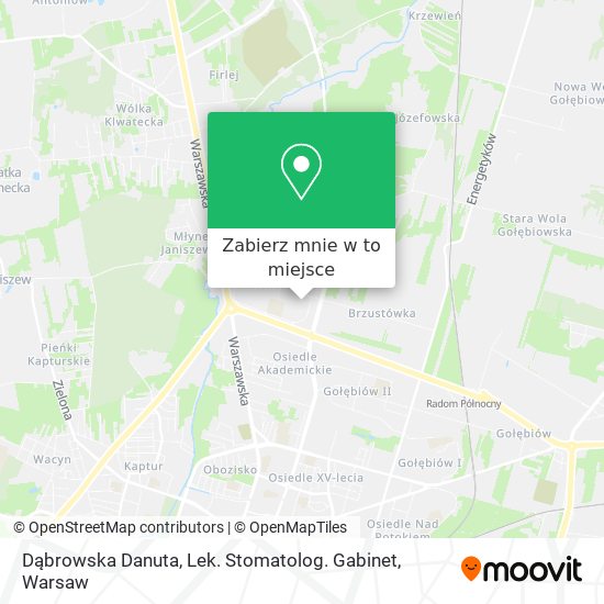 Mapa Dąbrowska Danuta, Lek. Stomatolog. Gabinet