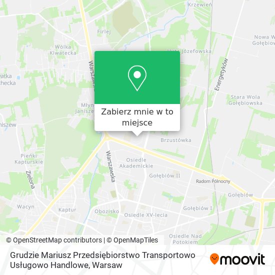 Mapa Grudzie Mariusz Przedsiębiorstwo Transportowo Usługowo Handlowe