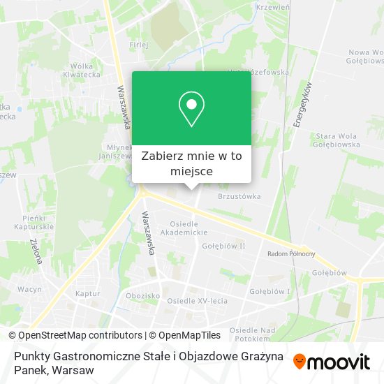 Mapa Punkty Gastronomiczne Stałe i Objazdowe Grażyna Panek