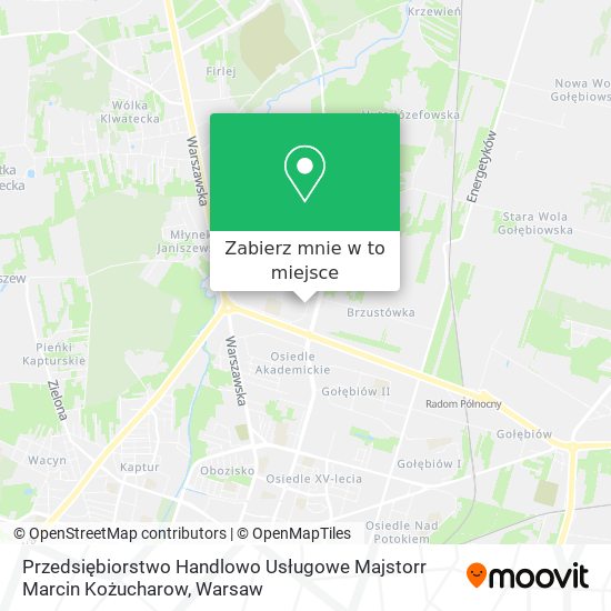 Mapa Przedsiębiorstwo Handlowo Usługowe Majstorr Marcin Kożucharow