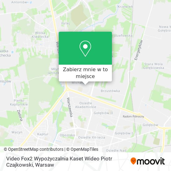 Mapa Video Fox2 Wypożyczalnia Kaset Wideo Piotr Czajkowski