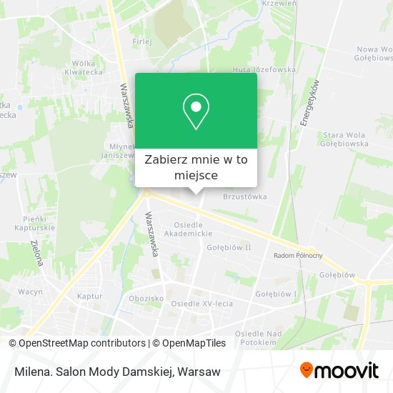 Mapa Milena. Salon Mody Damskiej