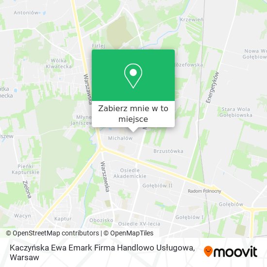 Mapa Kaczyńska Ewa Emark Firma Handlowo Usługowa