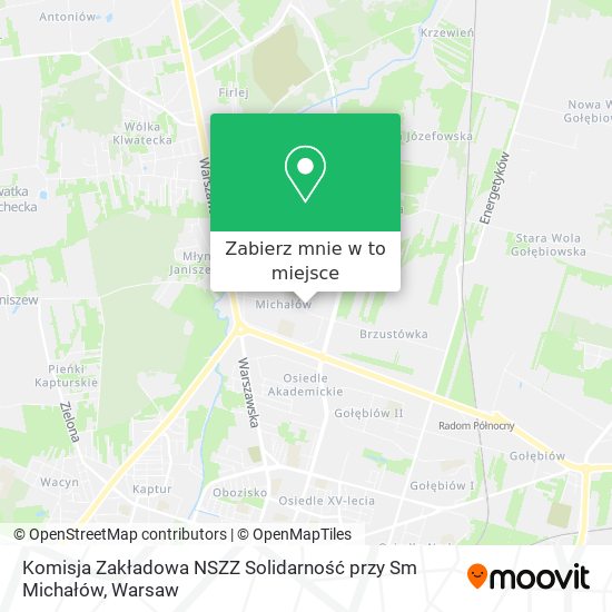 Mapa Komisja Zakładowa NSZZ Solidarność przy Sm Michałów