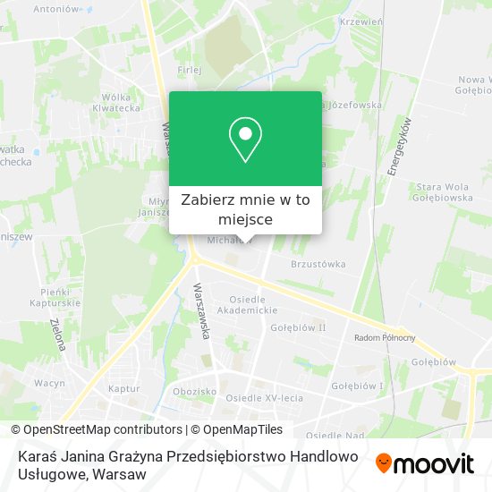 Mapa Karaś Janina Grażyna Przedsiębiorstwo Handlowo Usługowe