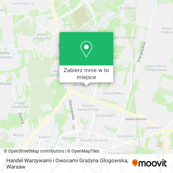 Mapa Handel Warzywami i Owocami Grażyna Głogowska