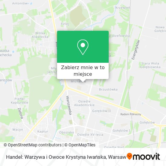 Mapa Handel: Warzywa i Owoce Krystyna Iwańska