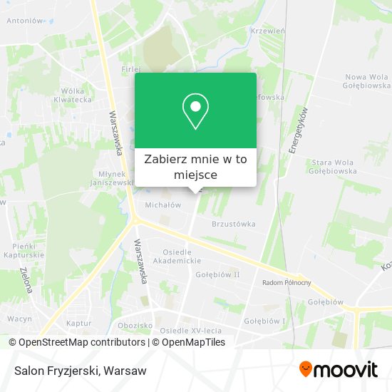 Mapa Salon Fryzjerski