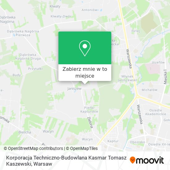 Mapa Korporacja Techniczno-Budowlana Kasmar Tomasz Kaszewski