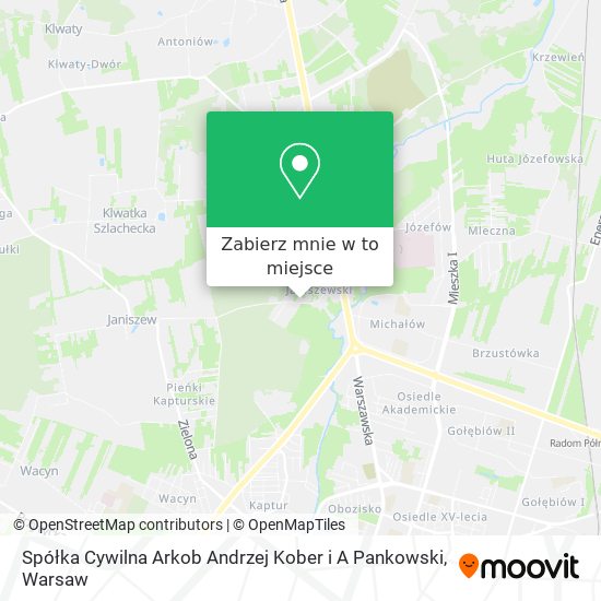 Mapa Spółka Cywilna Arkob Andrzej Kober i A Pankowski