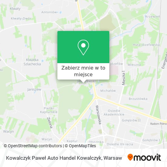 Mapa Kowalczyk Paweł Auto Handel Kowalczyk