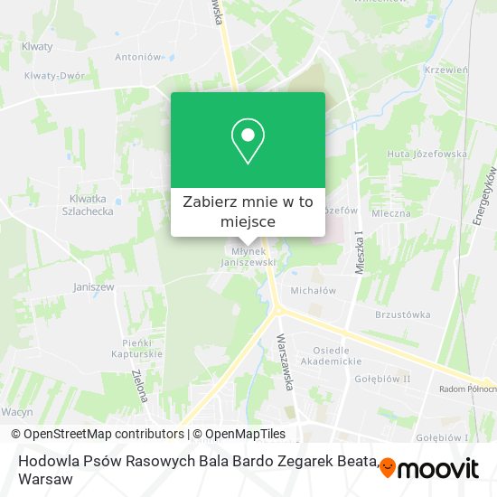 Mapa Hodowla Psów Rasowych Bala Bardo Zegarek Beata