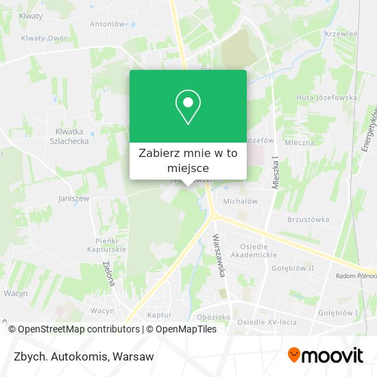 Mapa Zbych. Autokomis