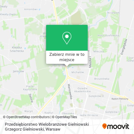 Mapa Przedsiębiorstwo Wielobranżowe Gielniowski Grzegorz Gielniowski