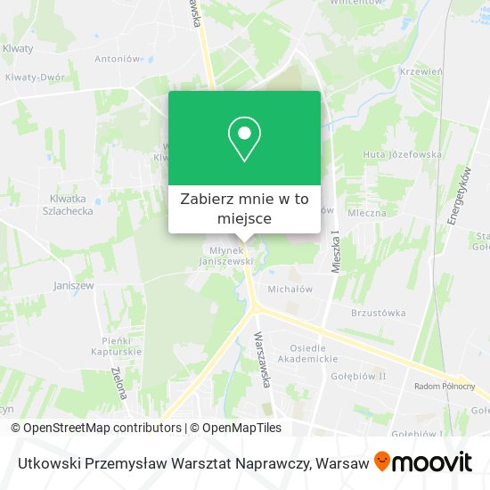 Mapa Utkowski Przemysław Warsztat Naprawczy