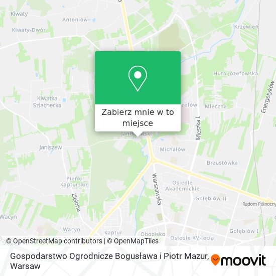 Mapa Gospodarstwo Ogrodnicze Bogusława i Piotr Mazur