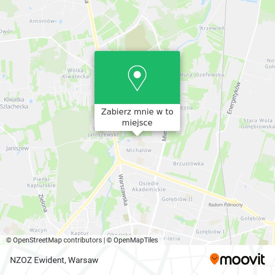 Mapa NZOZ Ewident