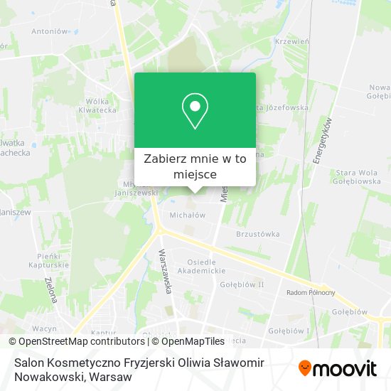 Mapa Salon Kosmetyczno Fryzjerski Oliwia Sławomir Nowakowski