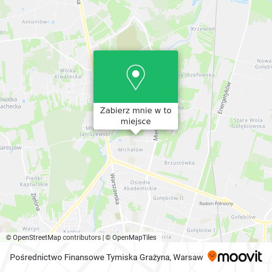 Mapa Pośrednictwo Finansowe Tymiska Grażyna