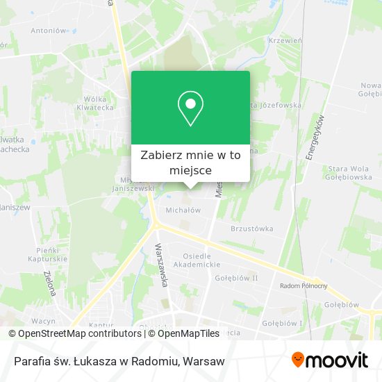 Mapa Parafia św. Łukasza w Radomiu