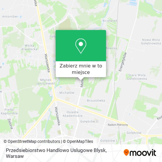 Mapa Przedsiebiorstwo Handlowo Uslugowe Blysk